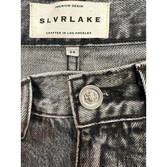 NEW- NWT SLVRLAKE Sierra Distressed High-Rise Straight-Leg Jeans - Picture 12 of 13